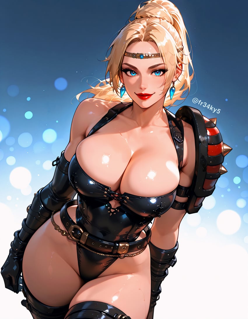 ai_generated cleavage fr34ky huge_breasts ninja_gaiden rachel_(ninja_gaiden)