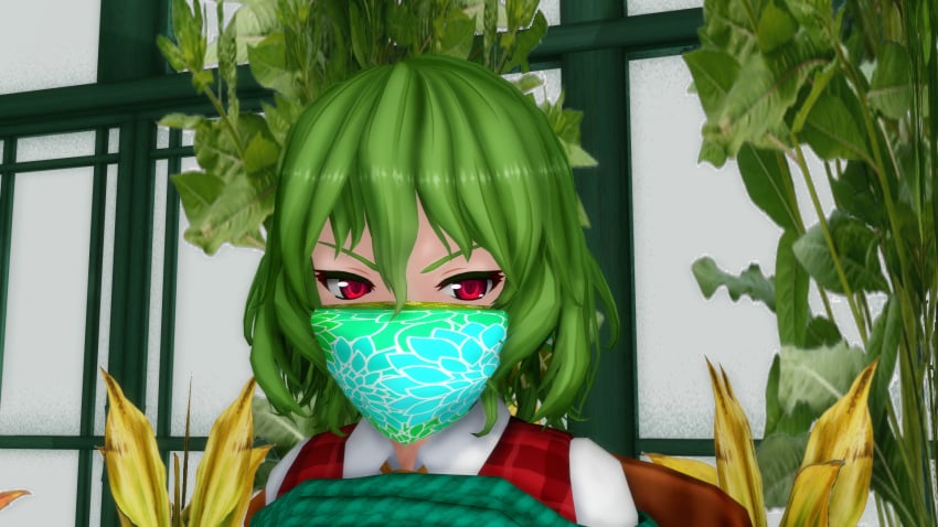 bondage bound chair_tied gag gagged over_the_nose_gag touhou y0z0ra yuuka_kazami