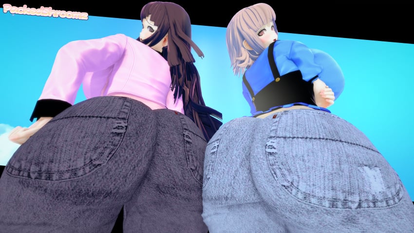 3d ass big_ass big_breasts breasts danganronpa danganronpa_2:_goodbye_despair female_only huge_ass jeans koikatsu nanami_chiaki packed_mushrooms packedshroomz tagme take_your_pick tsumiki_mikan