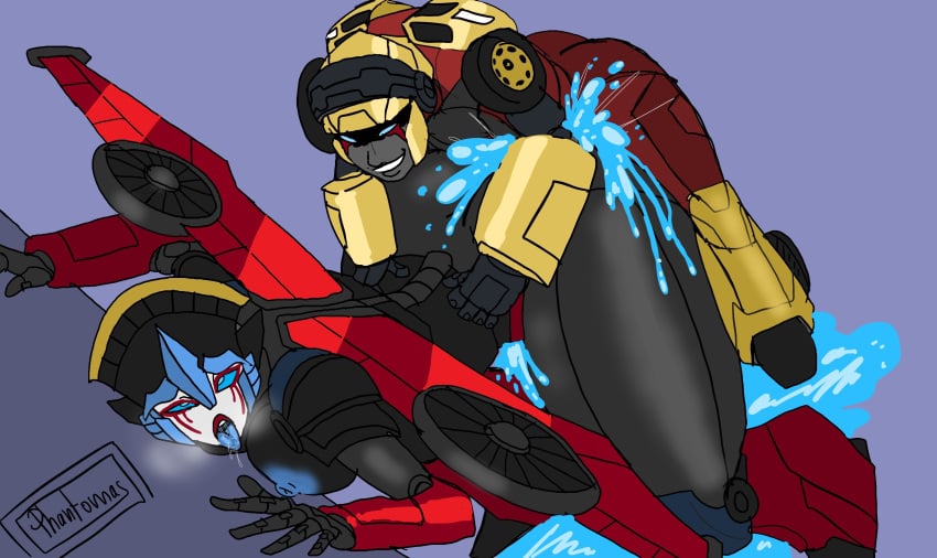 alien_boy alien_genitalia alien_girl alien_humanoid alien_only ambiguous_penetration armored_female armored_male ass big_ass big_butt blue_cum blue_eyes blue_nipples blue_tongue cum_on_body cum_on_floor energon hot_shot phantomas(artist) red_lipstick robot robot_boy robot_genitalia robot_girl robot_humanoid size_difference taller_girl thick_thighs tongue tongue_out transformers turbines windblade wings