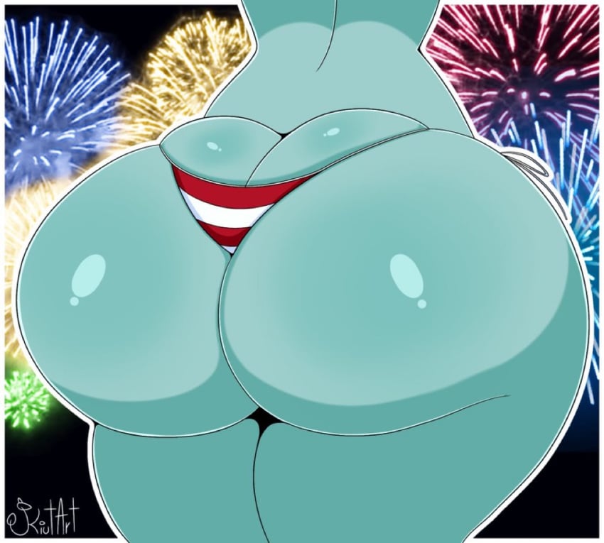_it&rsquo;s_the_statue_of_litterby_i&rsquo;m_about_to_shit_my_pants american_flag_bikini ass ass_focus big_ass bikini fat_ass fourth_of_july kiut_arts statue_of_liberty tight_clothing