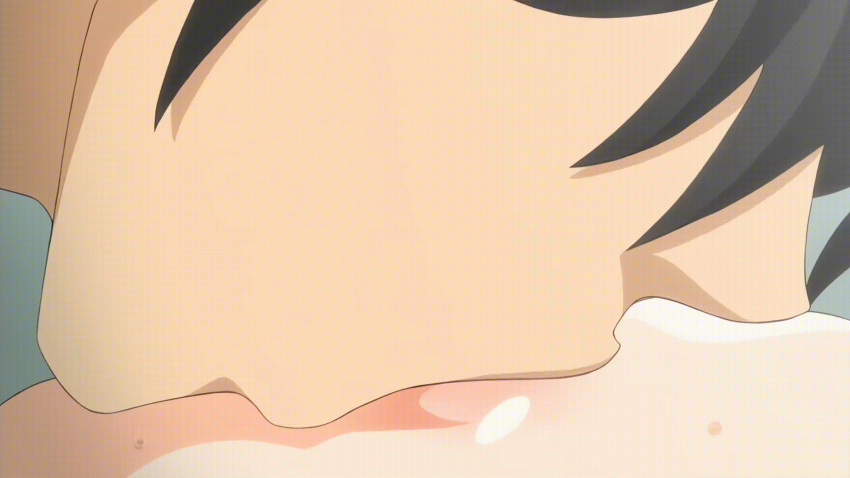 1boy 1girls animated big_breasts breast_sucking breastfeeding breasts duo female huge_breasts large_breasts male nipple_suck nipples paizuri_cheerleader_vs_sakunyuu_ouendan paizuri_cheerleader_vs_sakunyuu_ouendan! screencap shizukuishi_chieri sucking_nipples t-rex_(animation_studio) tagme