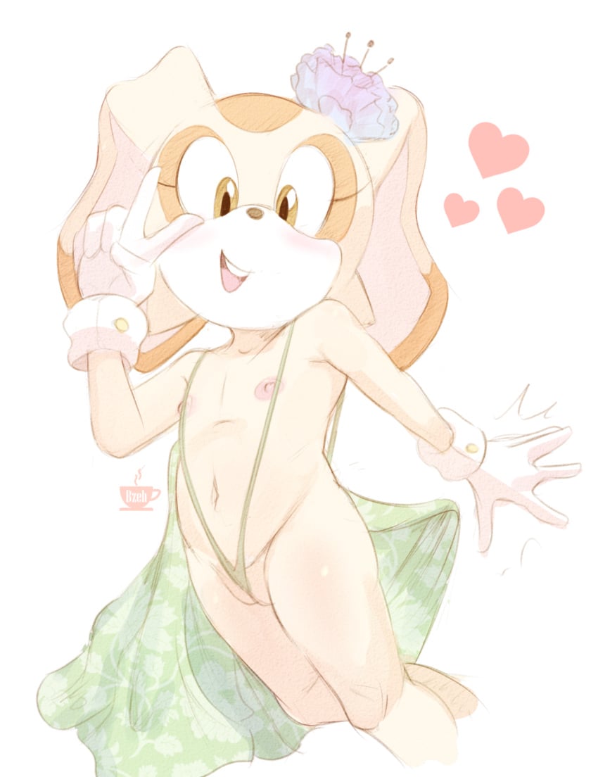 1girls animal_ears anthro anthro_female anthro_only anthro_solo areola areolae armpits arms_up aroused blush bodily_fluids bra brown_eyes brown_nose bunny bunny_girl bzeh cream_the_rabbit cub dipstick_ears eyelashes feet female female_cub female_only flat_chest flat_chested floppy_ears fur furry furry_female furry_only genital_fluids genitals light_brown_eyes long_ears looking_at_viewer mammal mobian_(species) multicolored_ears multicolored_face multicolored_skin orange_skin pose pussy rabbit rabbit_ears rabbit_girl sega short_tail small_breasts smile smiling_at_viewer solo solo_anthro solo_female solo_focus sonic_(series) sonic_(series) sonic_the_hedgehog_(series) tan_body tan_fur tan_skin thighs two_tone_ears two_tone_skin vagina video_games white_skin young young_anthro young_female