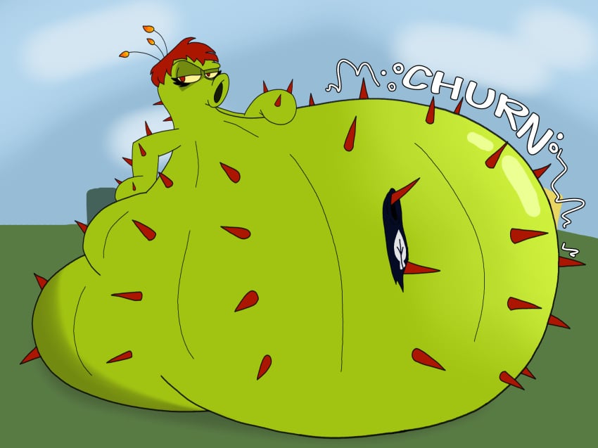 1girls anthro anthrofied ass belly belly_bulge breasts cactus_(pvz) digestion fat female female_pred flora_fauna inflation obese plant plant_girl plant_humanoid plantie plants_vs._zombies plants_vs_zombies popcap_games pred pussy solar_flare_(pvz) sunflower_(pvz) vore vore_belly weight_gain