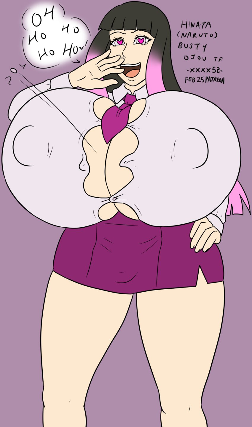 1girls arrogant asian asian_female big_breasts black_hair boobs brainwashed brainwashing brat bratty breasts_bigger_than_head button_pop color colored english_text female hair_color_change haughty_face haughty_smile heart heart-shaped_pupils heart_symbol huge_breasts hyuuga_hinata identity_death laugh laughing laughing_at_viewer mental_transformation mind_control naruto naruto_(series) naruto_shippuden nipple_bulge ojou-sama ojou-sama_pose personality_change proud school_uniform schoolgirl simple_background simple_shading skirt smile smiling_at_viewer snobby straight_hair thick_thighs tits transformation vain wardrobe_malfunction xxxx52