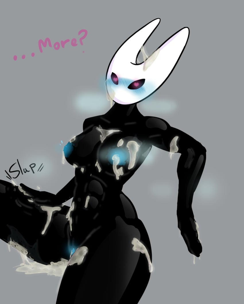 angry arthropod barely_visible_genitalia big_breasts blue_nipples cum cum_in_pussy cum_on_body cum_on_breasts cum_on_face dark_skin female fit_female funny heart-shaped_pupils hollow_knight hornet_(hollow_knight) insects meme muscular_female shiny_skin thick_thighs vixen_pain