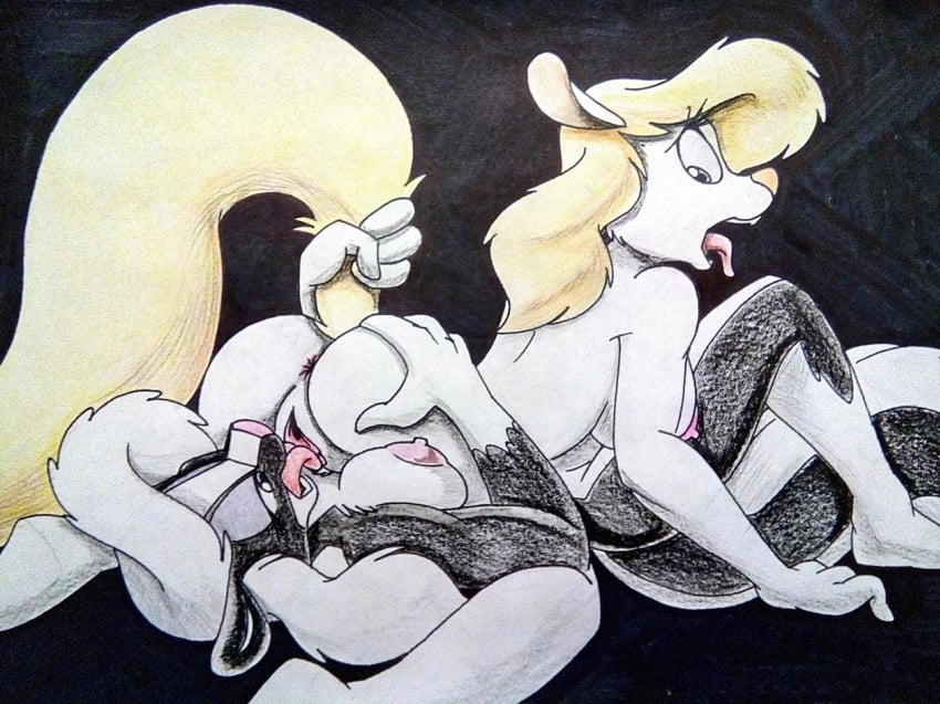 69 animaniacs anus areola ass breasts cunnilingus female fureverick_(artist) licking mammal minerva_mink mink mustelid nipples nude oral pussy sabrina_online sex skunk stacey_skunk tail_pull tongue tongue_out vaginal_penetration yuri