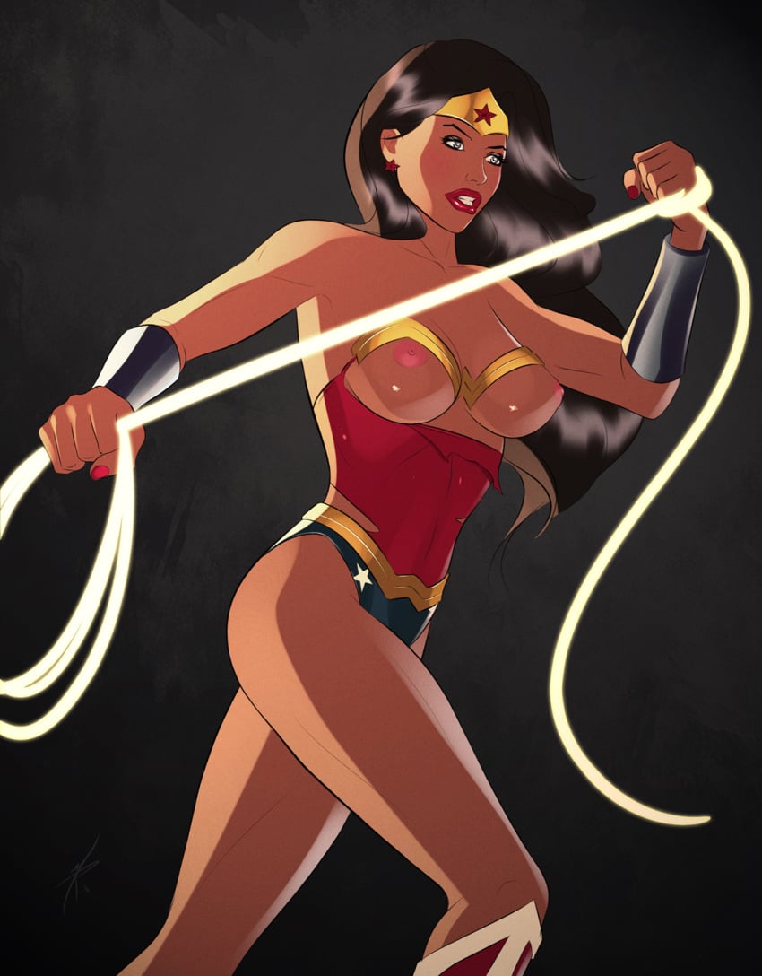 1girls armpit ass bare_shoulders black_hair blue_eyes bracelet breasts dc dc_comics diana_prince female female_only heroineaddict high_resolution hips large_breasts lasso lasso_of_truth legs legwear lips long_hair nail_polish nipples shoes solo teeth thighs tiara wonder_woman wonder_woman_(series)