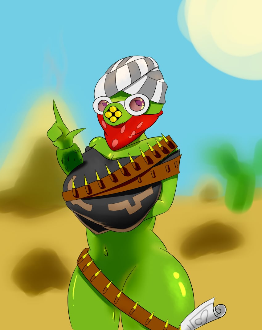 cactus cactus_(pvz) cloth desert dibujosv12 glasses green plantie plants_vs_zombies v12