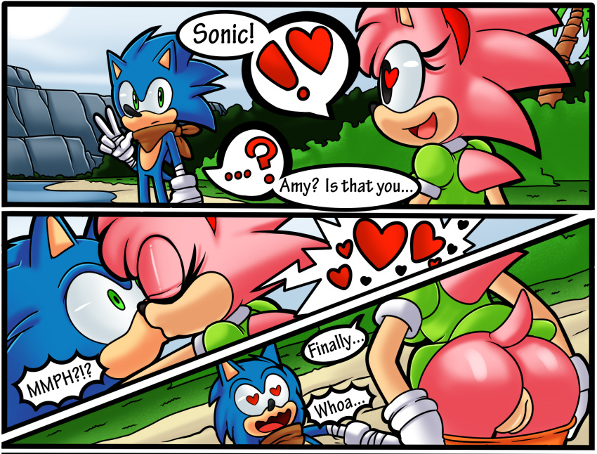 amy_rose ass big_butt breasts comic english_text female galaxyviolet hedgehog koro_kizama male mammal pussy sonic_(series) sonic_boom sonic_the_hedgehog superbunnygt