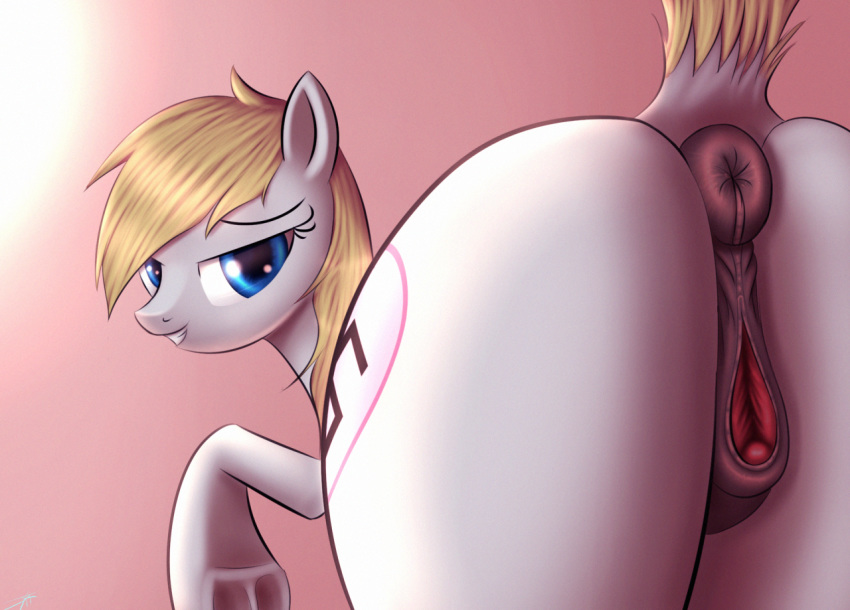 1girls anus aryanne aryanne_(mlp) female feral my_little_pony nazi pussy solo swastika