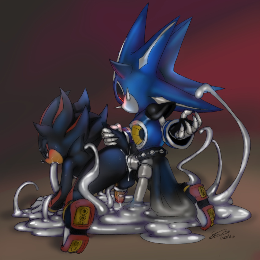 all_fours anal anal_penetration anal_sex ass backsack balls blush cum_from_ass doggy_style erection forced from_behind_position gay goo hedgehog humanoid_penis machine male male/male male_only mammal metal_sonic neo_metal_sonic oral oral_penetration penetration penis rape restrained robot sega sex shadow_the_hedgehog signature sneakers soina sonic_(series) sonic_heroes tail_grab tentacle tentacle_sex tentaclejob vein veiny_penis yaoi