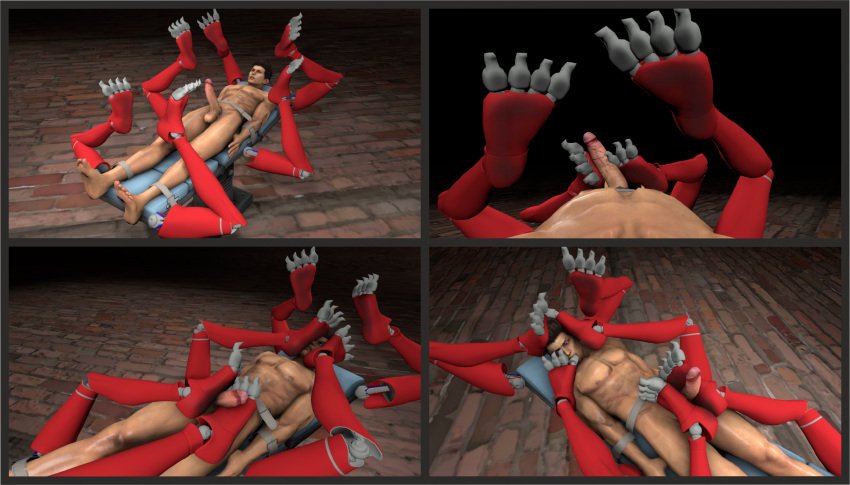 3d bondage bound claws dirty domination dominatrix feet five_nights_at_freddy's foot_fetish footjob foxy foxy_(fnaf) hawkvally male_pov open_mouth paws pov slave toes video_games