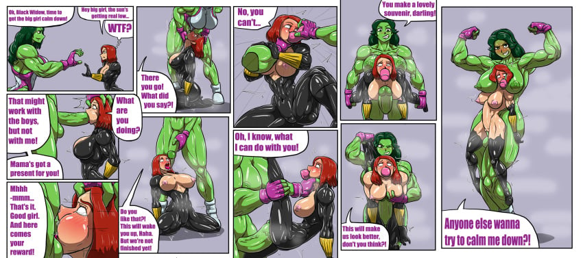 1futa 1girls ahe_gao allesey areolae avengers balls balls_deep big_dom_small_sub black_widow_(marvel) bodysuit breasts carrying cleavage comic dark-skinned_futanari dark_skin deepthroat erect_nipples erection fellatio female femsub fucked_silly futa_on_female futadom futanari green-skinned_futanari green_skin huge_cock hulk_(series) intersex larger_futanari light-skinned_female light_skin marvel marvel_comics mind_break muscular muscular_female muscular_futanari natasha_romanoff nipples oral penetration penis pussy red_hair she-hulk size_difference smaller_female speech_bubble stomach_bulge testicles text tight_clothing vaginal_penetration