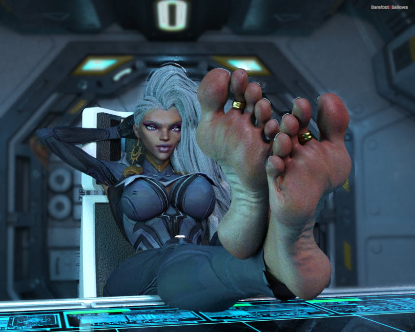 african african_female barefoot barefoot2gallows dark-skinned_female dark_skin feet female foot_fetish marvel marvel_rivals mutant_(marvel) soles storm_(marvel_rivals) storm_(x-men)