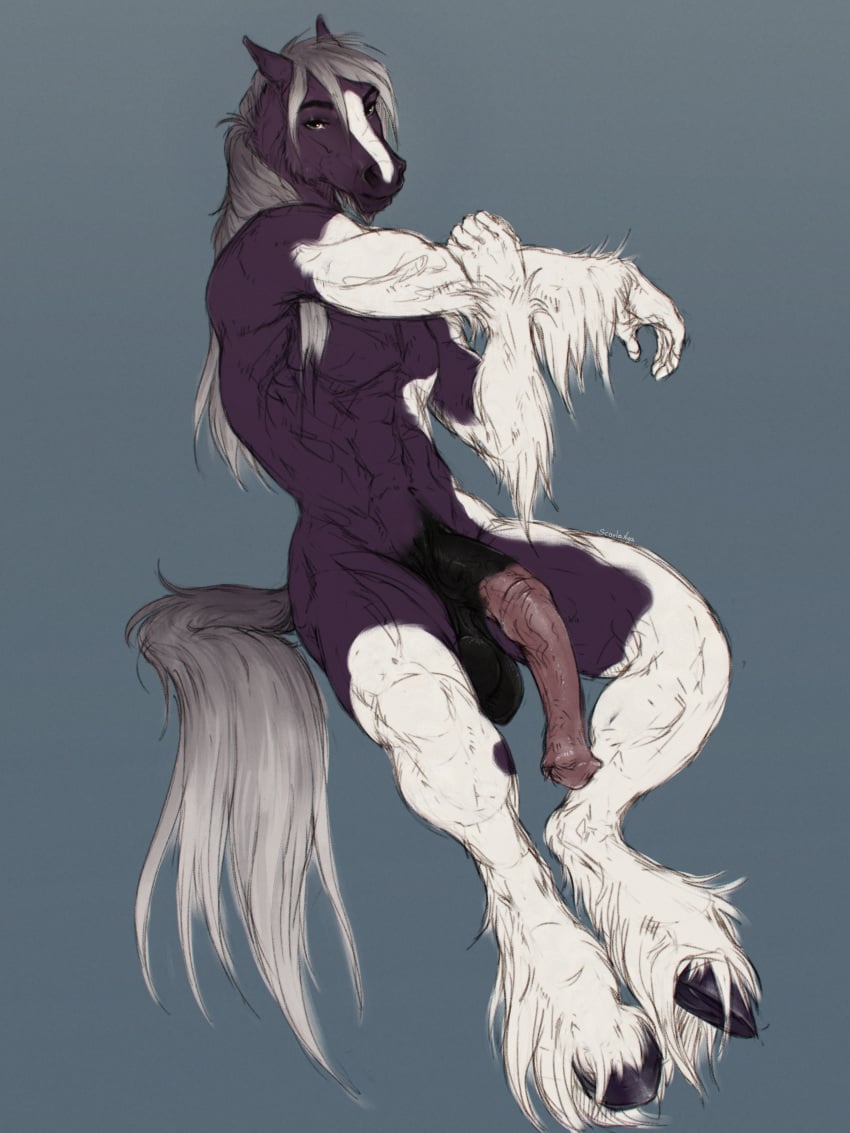 2025 5_fingers abs absurd_res anatomically_correct anatomically_correct_genitalia anatomically_correct_penis animal_genitalia animal_penis anthro balls big_balls big_penis biped blaze_(marking) brown_eyes digital_media_(artwork) draft_horse ears_back equid equine equine_genitalia equine_penis eyebrows facial_markings feathering fingers flared_penis fur genitals half-erect head_markings hi_res hooves horse huge_filesize long_penis looking_at_viewer male male_anthro mammal mane markings medial_ring mottled mottled_genitalia mottled_penis muscular muscular_anthro muscular_male pecs penis pivoted_ears reece_silvermane_(silverhorsey) saggy_balls scarlanya solo tail unguligrade vein veiny_penis