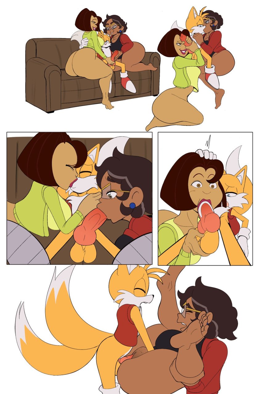 animal_genitalia anthro_on_human anthro_penetrating big_ass big_breasts camila_noceda crossover cum_in_mouth disney eastern_and_western_character fox hereapathy kissing knot sonic_(series) tagme tails tails_the_fox the_owl_house the_proud_family trudy_proud vaginal_penetration