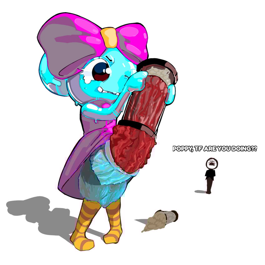 adorable bald balls big_balls big_cock big_eyes blue_body blue_skin bow_ribbon clothing cum cum_in_object cute cute_face dandy's_world debuff dress female futanari giant_penis hands_behind_back horsecock humanoid intersex mac615 masturbation nervous nervous_smile pink_dress pink_skirt poppy_(dandy's_world) roblox roblox_game rodger_(dandy's_world) self_pleasure shy small_body smaller_female smile smiling socks soft_cock standing staring_at_viewer sweating white_background