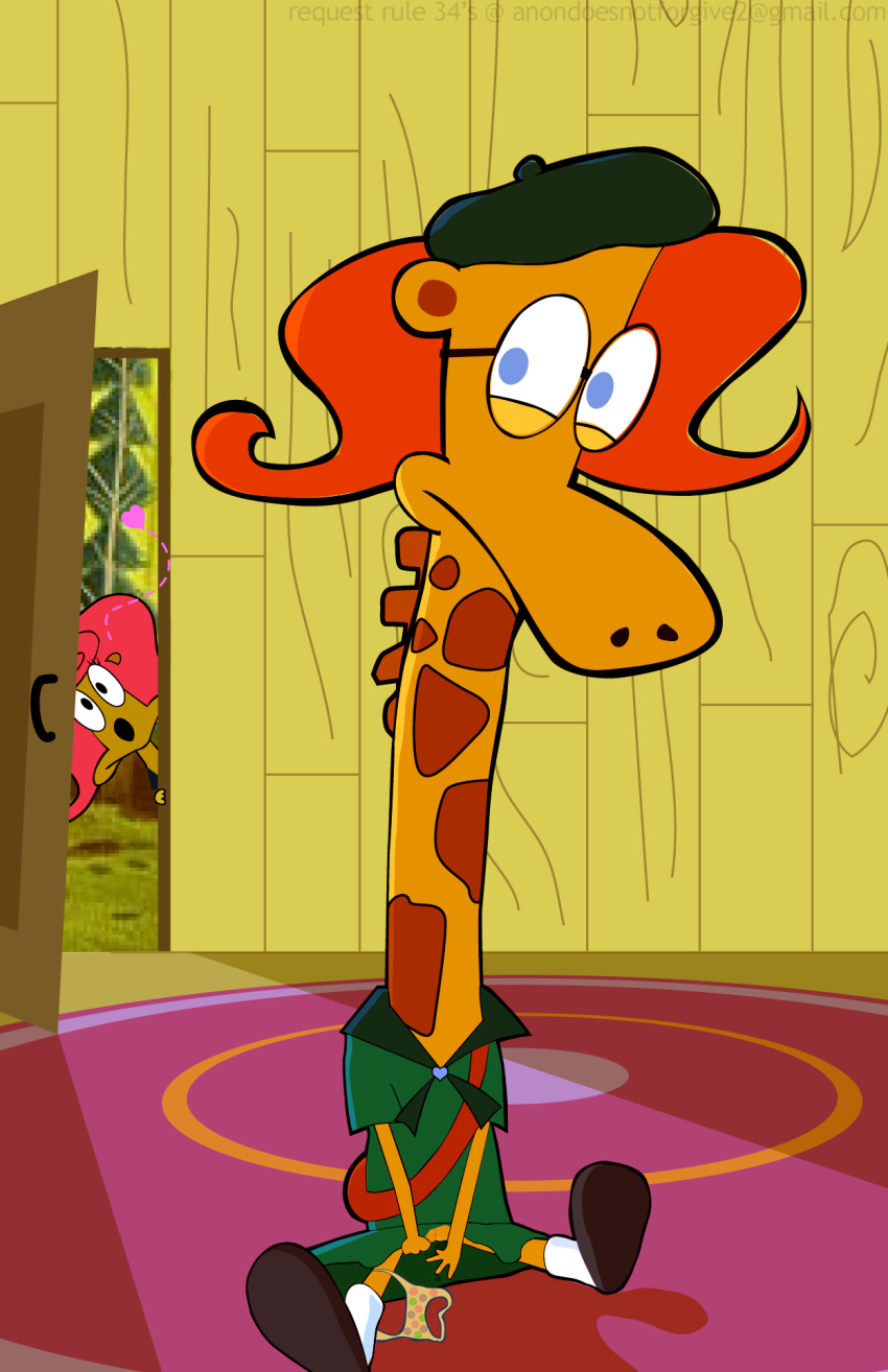 anthro camp_lazlo cartoon_network furry giraffe mongoose nina_neckerly panties panties_around_one_leg patsy_smiles tagme young