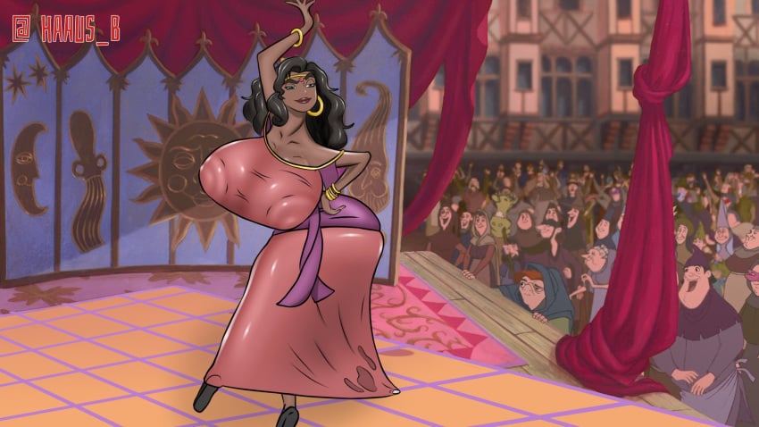 disney dress esmeralda gigantic_breasts haaus_b huge_ass the_hunchback_of_notre_dame