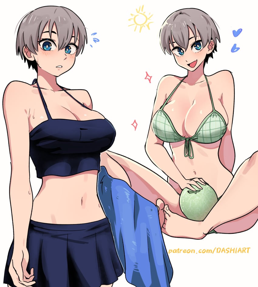 big_breasts bikini cleavage dashi_art huge_breasts swimsuit uzaki-chan_wa_asobitai! uzaki_hana