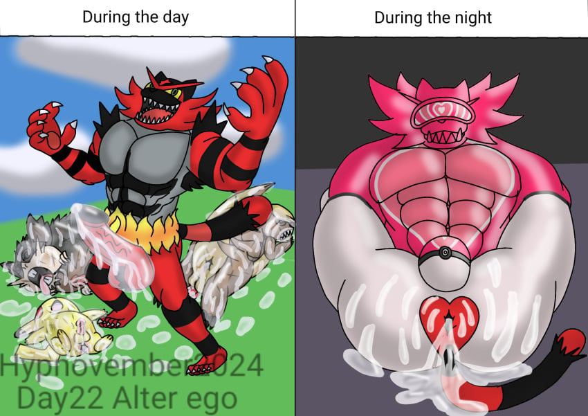 after_sex alolan_form alolan_raticate animal_humanoid anthro bodily_fluids bodysuit bondage bound brainwashing clothing corruption cum cum_covered cum_covered_balls cum_covered_penis cum_every cum_on_ground defeat_sex defeated felid felid_humanoid feral gay generation_7_pokemon genital_fluids group gumshoo hi_res humanoid hypnosis hypnotic_visor hypnovember hypnovember2024 incineroar latex latex_clothing latex_skinsuit lenderednel male male/male mammal mammal_humanoid messy mind_break mind_control mouse murid murine muscular nintendo outside pantherine pantherine_humanoid pokeball pokeball_background pokemon pokemon_(species) public_use rat regional_form_(pokemon) rodent simple_background skinsuit smile stripes tiger tiger_humanoid tight_clothing