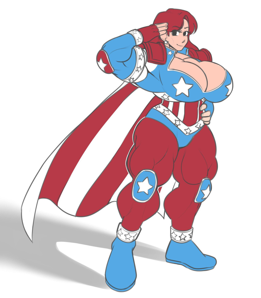 american_dream_(comic) big_breasts commission female female_focus female_only human muscle muscle_girl muscles muscles_through_clothes muscular muscular_arms muscular_female muscular_legs muscular_thighs original original_art original_artwork tag-a-long the_american_dream