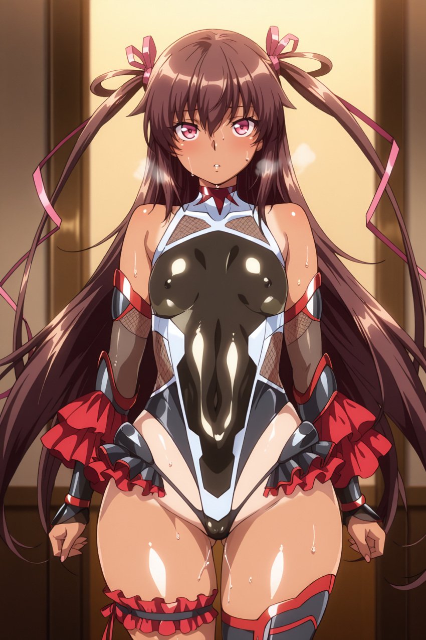 ai_assisted ai_generated armpits arms_behind_head arms_up ass ass_focus ass_up ass_visible_through_thighs asshole erect_nipples flat flat_chest flat_chested grool long_hair looking_at_viewer maid maid_apron maid_uniform mirageart mizuki_yukikaze mosquito_bites perky_nipples petite petite_body petite_breasts petite_female pink_eyes pov pussy_juice small_breasts smile solo solo_female solo_focus sweat sweating taimanin_(series) taimanin_rpgx taimanin_yukikaze tan_body tan_lines very_long_hair young young_female young_woman