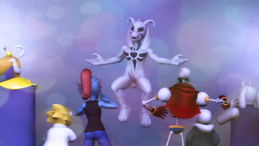 3d alphys asgore_dreemurr bone caprine dinosaur female fish goat male mammal marine mrflaptastic nude papyrus sans skeleton source_filmmaker toriel undertale what