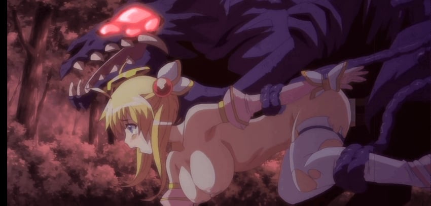 animated blonde_hair blue_eyes bouncing_breasts doggy_style elbow_gloves hair_ornament honjou_erena magical_girl mahou_shoujo_erena monster nipples nude perfect_loop rape restrained stitched stomach_bulge tentacle thighhighs tied_hair tongue tongue_out torn_thighhighs twintails valkyria_(studio) zoophilia