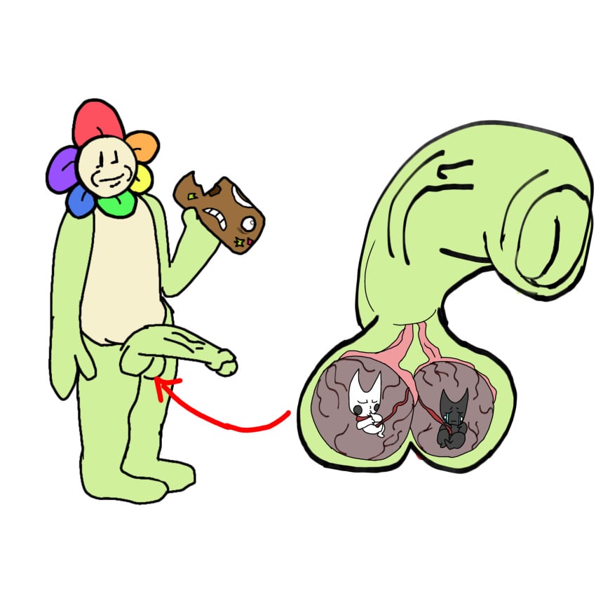 balls balls_pregnancy ballsack big_penis cosmo_(dandy's_world) cursed dandy's_world eating funny ibispaintx jxci pregnancy razzle_and_dazzle_(dandy's_world) satire self_upload shitpost wtf