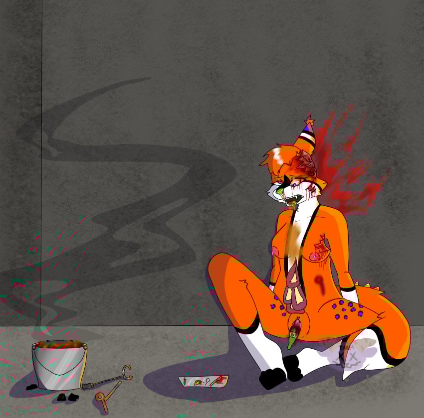 absurd_res anthro basement blood bodily_fluids branding female forced gore halloween hi_res holidays hot_coals invalid_tag kidnapping original_character rape sex sexual_assault snuff solo taromadehoney vomit