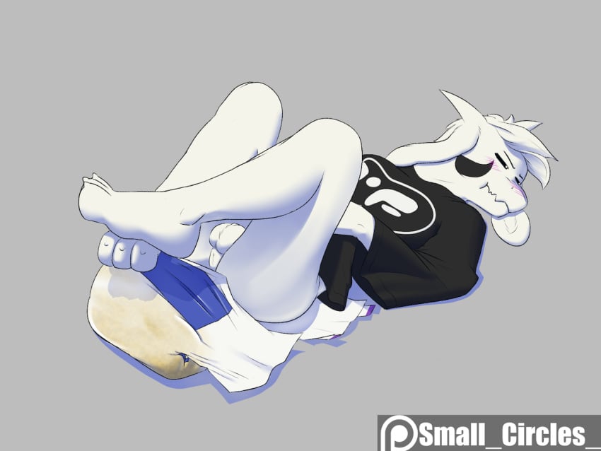 1boy 2d anthro anthro_male anthro_only asriel_dreemurr asriel_dreemurr_(god_form) backsack balls biped black_clothing black_shirt blush caprine clothing diaper diaper_change digitigrade embarrassed feces furry furry_male furry_only goat horns humanoid humanoid_male humanoid_only legs_up male male_only mammal mammal_humanoid messy_diaper open_diaper penis scat shirt signature simple_background smallcircles soiling solo undertale undertale_(series) urine video_games watersports wet_diaper wetting