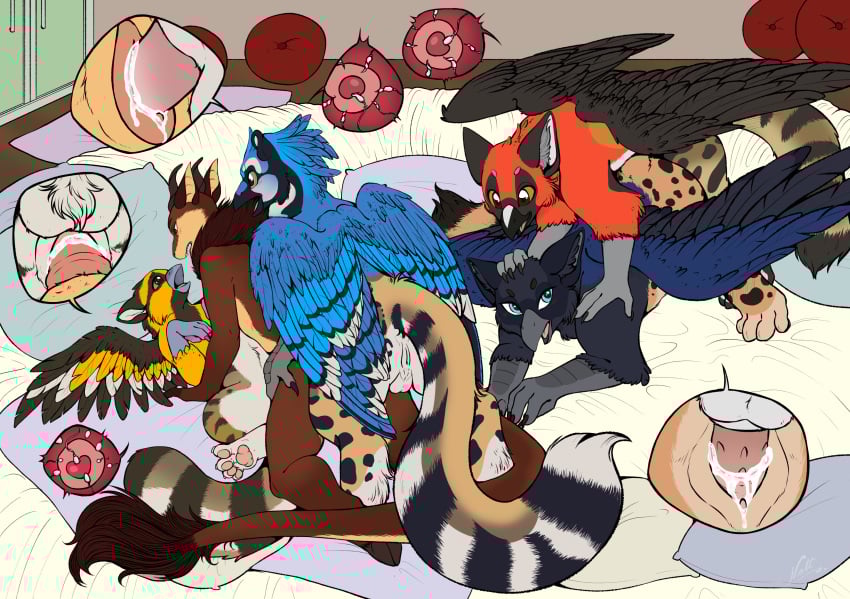 alva_(sergeanthax) animal_genitalia animal_penis anthro avian balls bodily_fluids bovid caprine cum cum_in_pussy cum_inside cuntboy dawn_(sergeanthax) fan_character feline_genitalia feline_penis female feral full-package_cuntboy genital_fluids genitals goat group group_sex gryphon herm hermaphrodite hi_res hybrid impregnation incest_(lore) intersex intersex/intersex male maleherm mammal max_(sergeanthax) multi_genitalia mythological_avian mythological_creature mythology natt333 orgy penis pussy sex signature wings
