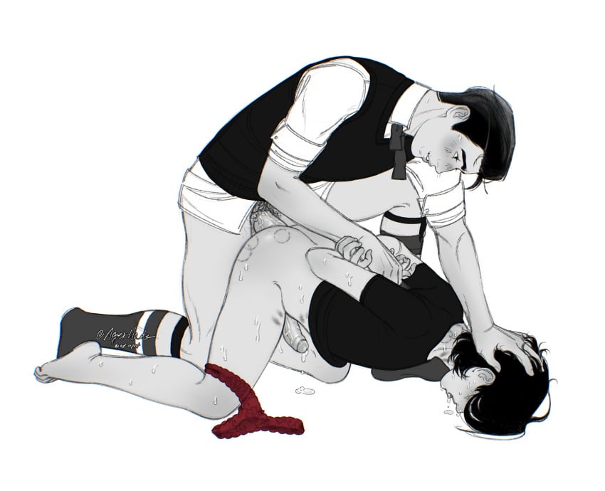 2boys agerblade anal anal_sex arched_back arm_grab arms_behind_back ass ass_up bite_mark bite_marks blush blush_lines clothed clothed_sex dc dc_comics dead_boy_detectives_(comic_series) dead_boy_detectives_(netflix) doggy_style dripping drool drooling edwin_payne eyes_rolling_back face_down_ass_up gay gay_anal gay_male gay_sex ghost held_down hickey juices leaking_precum male male_only male_penetrated male_penetrating montwin monty_finch monty_the_crow netflix’s_sandman_universe no_condom no_pants panties panties_around_leg panties_around_one_leg panties_down penis penis_in_ass phimosis precum raw_sex red_panties sex sex_from_behind shirt size_difference small_bottom_large_top small_sub_big_dom sweat sweatdrop vest yaoi