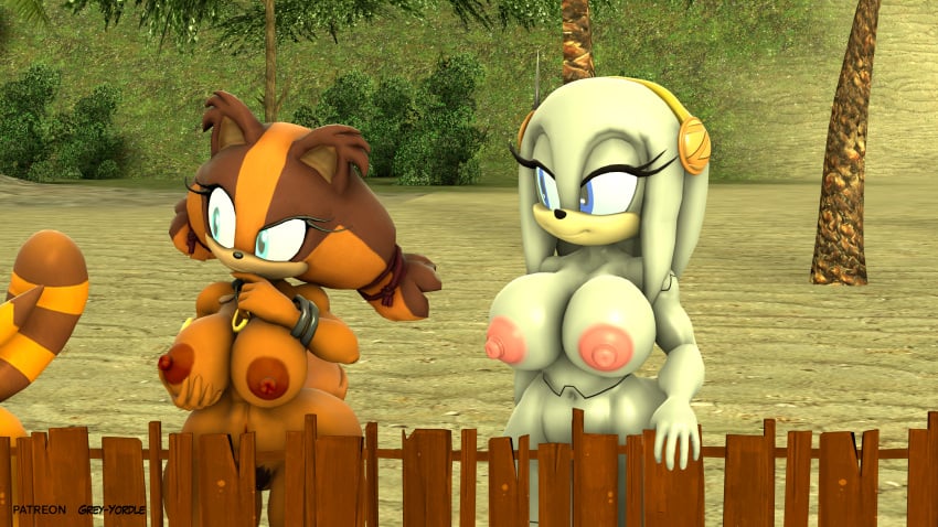 3d 3d_(artwork) anthro areolae ass badger barefoot beach breasts busty child_bearing_hips completely_nude completely_nude_female curvaceous curvy echidna erect_nipples female female_focus female_only furry furry_only grey-yordle huge_ass huge_breasts mammal metroneme multiple_girls mustelid musteline nipples nude nude_female pussy seductive sfm sonic_(series) sticks_the_badger thick thick_ass thick_thighs vagina voluptuous wide_hips zeta_the_echidna