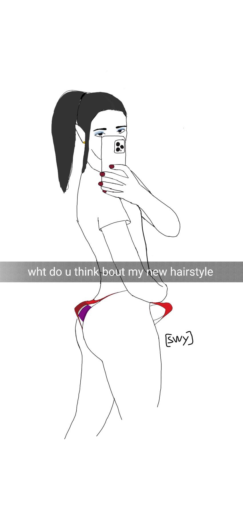 anal black_hair dildo dildo_in_ass femboy femboy_focus femboy_only hentai mirror mirror_image mirror_selfie purple_dildo red red_clothing shadow_ivy snapchat swy thong white_body white_skin