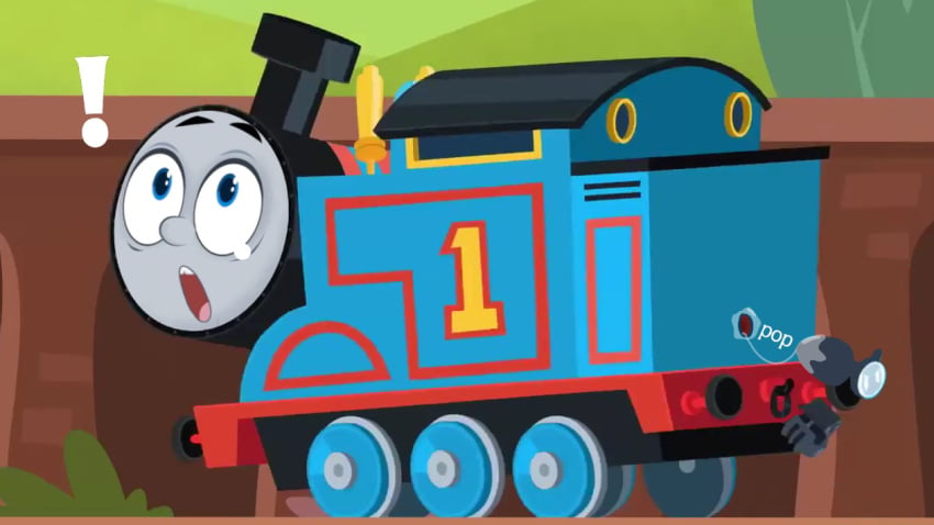 accurate_art_style aged_down blue_body blue_eyes brake_cussy buttplug buttplug_pull_out chipped_tooth edit edited edited_official_artwork edited_screencap exclamation_point locomotive lube lube_in_ass lube_on_buttplug mattel onomatopoeia tear text thomas_and_friends thomas_and_friends_all_engines_go thomas_the_tank_engine train young