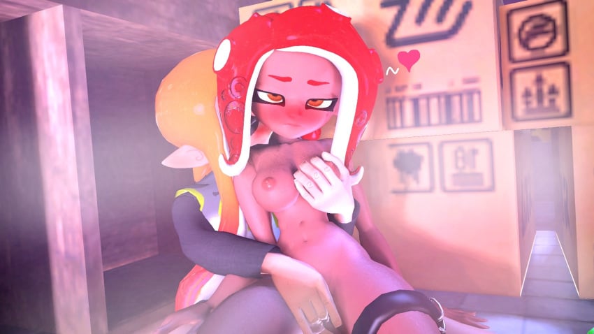 2girls agent_3_(splatoon) agent_8_(octo_expansion) agent_8_(splatoon) enjoying frgzz88 grabbing_breasts kissing_neck masturbating_other nintendo octoling octoling_girl sitting sitting_on_lap source_filmmaker splatoon splatoon_2 splatoon_2:_octo_expansion submissive submissive_female yuri