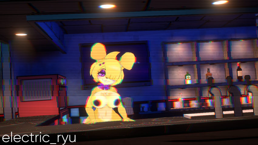 3d anthro bonfie_(cryptia) electric_ryu fazclaire's_nightclub female fnia futanari nude_female vrchat vrchat_avatar