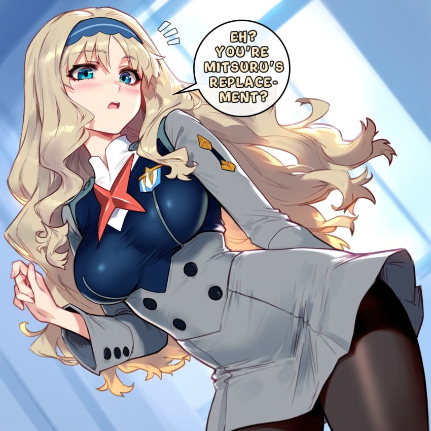 absurd_res absurdres ai_generated blonde_hair blush color commentary darklust darling_in_the_franxx dialogue english english_commentary english_dialogue english_text female hi_res high_resolution highres human kokoro_(darling_in_the_franxx) large_breasts molestation motion_blur motion_lines novelai pantyhose rape school_uniform self_upload speech_bubble speed_lines sweat tagme text uncensored