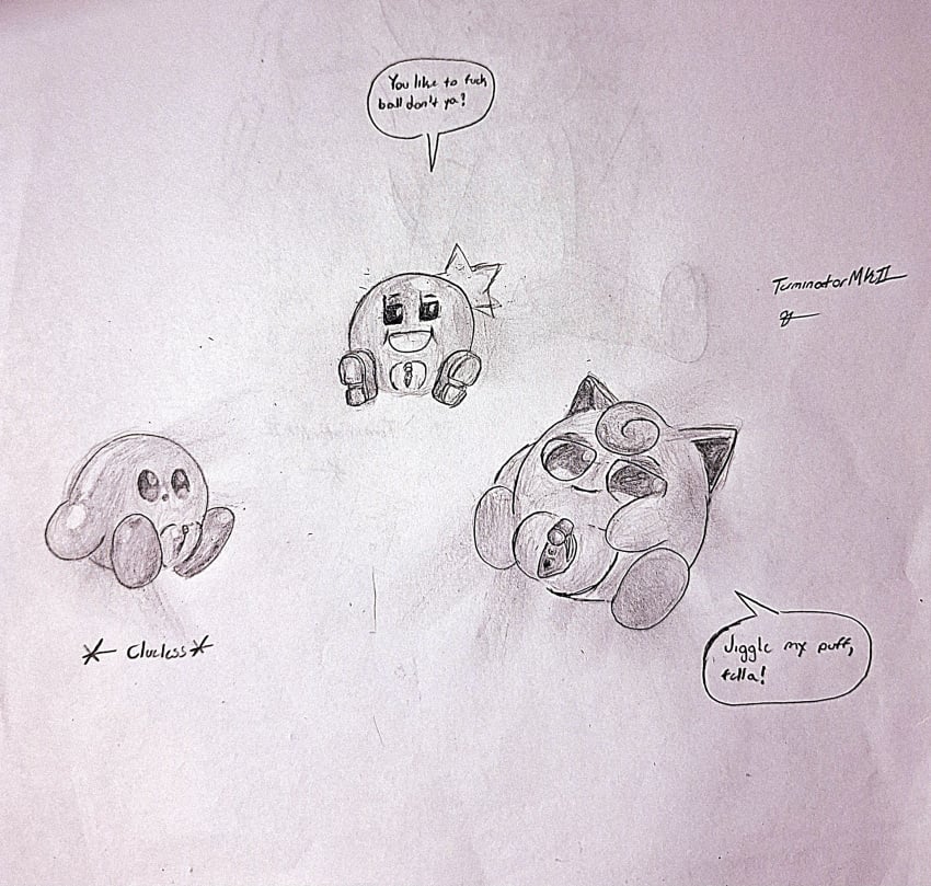 big_pussy black_and_white borb clueless dirty_talk inviting jigglypuff kirby kirby_(series) mario_(series) monochrome not_furry plump_labia pokemon seductive spread_pussy starlow talking_to_viewer teasing terminatormkii waddling_head