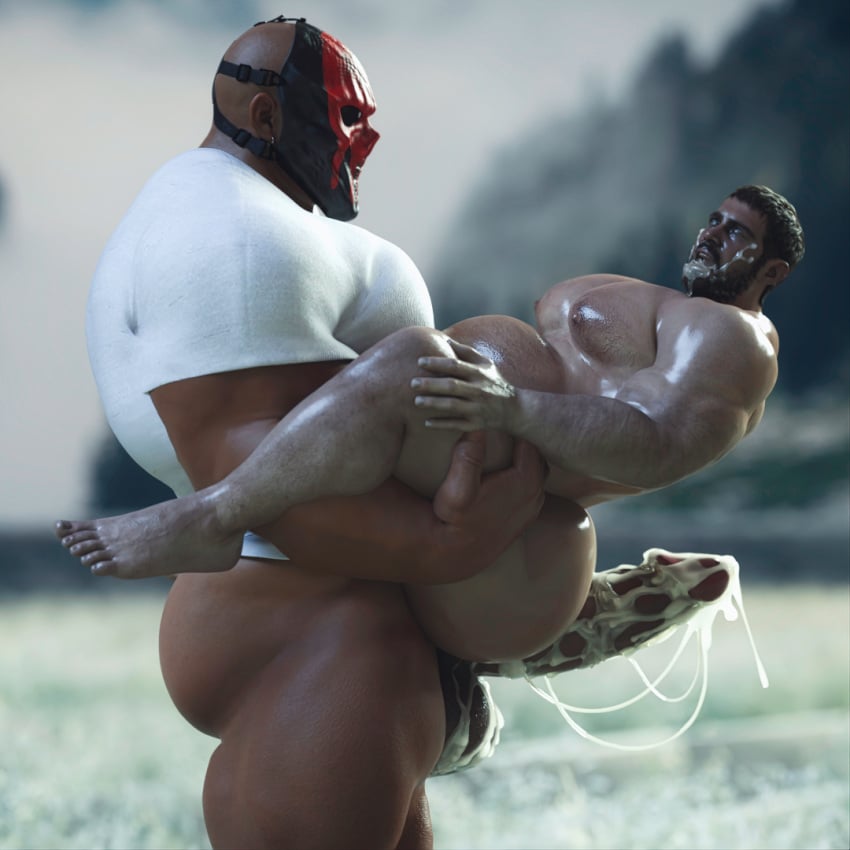 3d balls bara big_balls big_penis boner chris_redfield cum cum_on_penis erection gay huge_cock male male_only muscles muscular nsfwmaker nude penis resident_evil size_difference