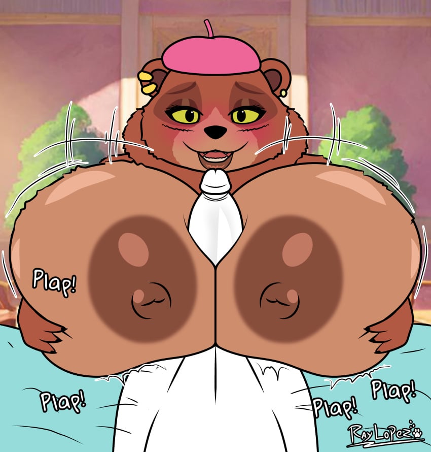 1boy 1boy1girl 1girls 2025 anon anonymous_male anthro anthro_only areolae bear bear_ears bear_girl bed big_areola big_lips blush blush_lines breast_grab breast_on_penis breasts brown_fur chubby digital_drawing_(artwork) digital_media_(artwork) dreamworks dreamworks_animation earrings erect_penis eyebrows eyelashes eyeshadow fairy_tales fangs female female_focus furry furry_female gigantic_breasts goldilocks_and_the_three_bears green_eyes green_sclera hat hi_res highres horny_female huge_breasts huge_cock lipstick looking_at_viewer lying_on_bed male/female mama_bear mama_bear_(puss_in_boots) mama_bear_(puss_in_boots_the_last_wish) mammal mature_anthro mature_female mature_woman milf nipples nude on_bed onomatopoeia open_mouth penis puss_in_boots:_the_last_wish puss_in_boots_(dreamworks) puss_in_boots_(film) puss_in_boots_(franchise) puss_in_boots_the_last_wish raylopez shrek_(series) smile smile_at_viewer tagme teeth titjob tongue universal_pictures universal_studios ursid ursine white_body y/n