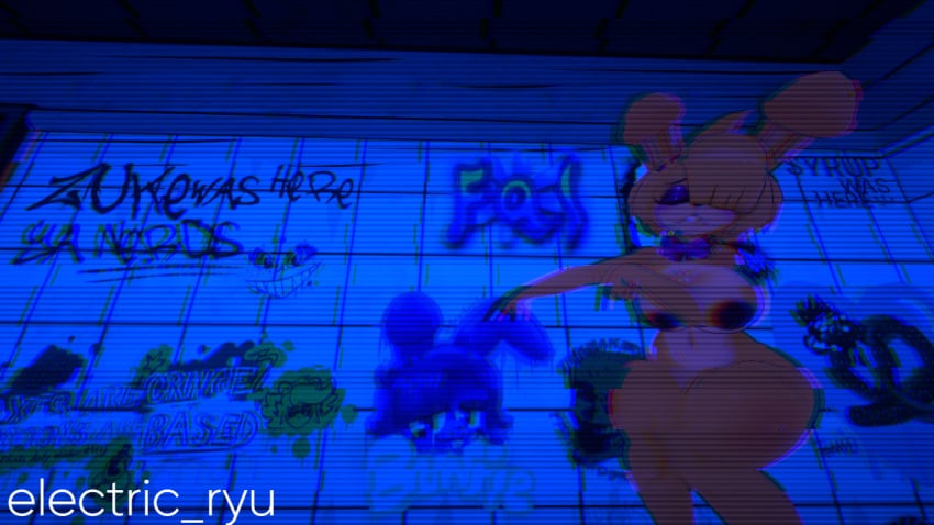 3d anthro bonfie_(cryptia) electric_ryu fazclaire's_nightclub female fnia futanari nude_female vrchat vrchat_avatar