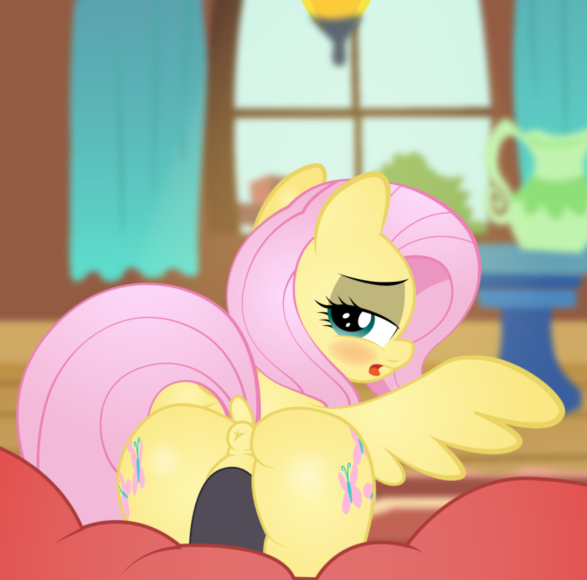 bedroom_eyes blue_eyes blush curtains equine eyelashes female fluttershy_(mlp) friendship_is_magic hair half-closed_eyes horse light male mammal my_little_pony open_mouth pegasus penetration penis pink_hair pony rainbownspeedash seductive sex straight straight_hair table tongue tongue_out vaginal_penetration vase window wings