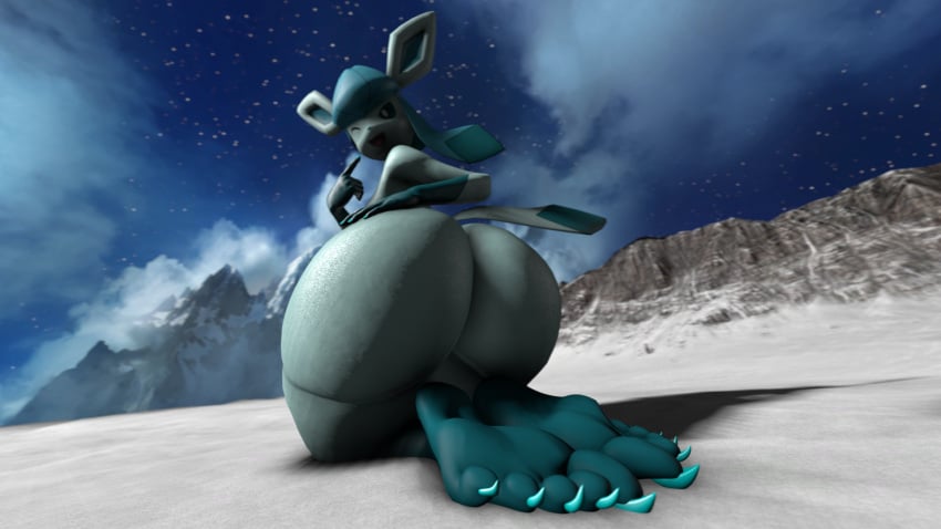 ass ass_focus big_ass big_butt eeveelution feet feet_fetish feet_focus feet_together foot_fetish game_freak generation_4_pokemon glaceon large_ass nintendo pokemon pokemon_(species) sharp_nails sharp_toenails sole_focus soles tagme tagme_(artist) toenails