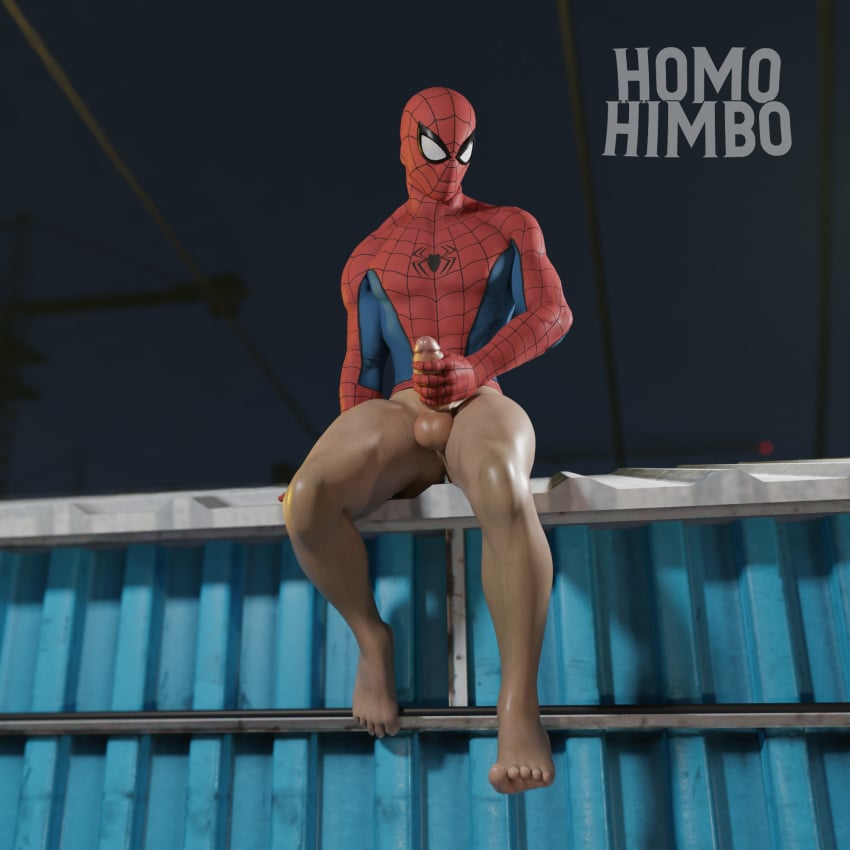 feet feet_fetish feet_up gay gay_male gay_penis homohimbo marvel marvel_comics masturbating masturbation penis peter_parker spider-man spider-man_(series)