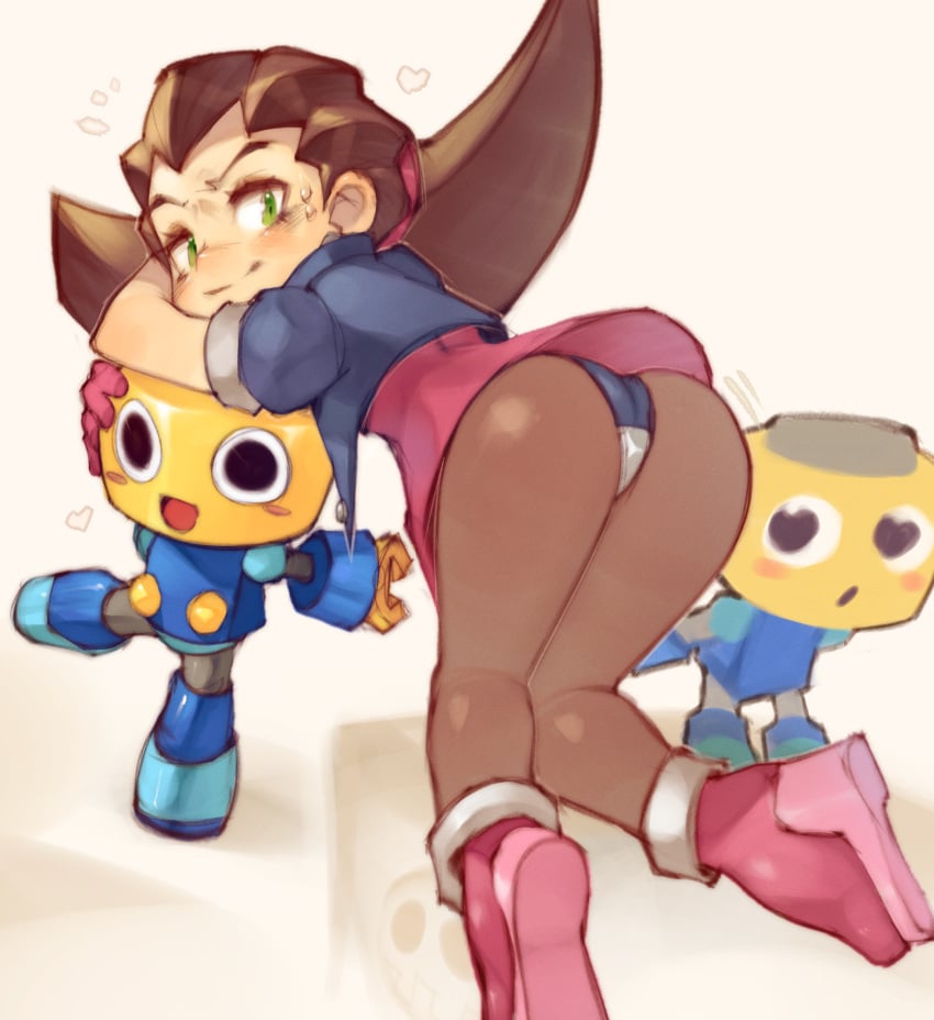 1girls ass mega_man mega_man_legends onimiere pantyhose tron_bonne