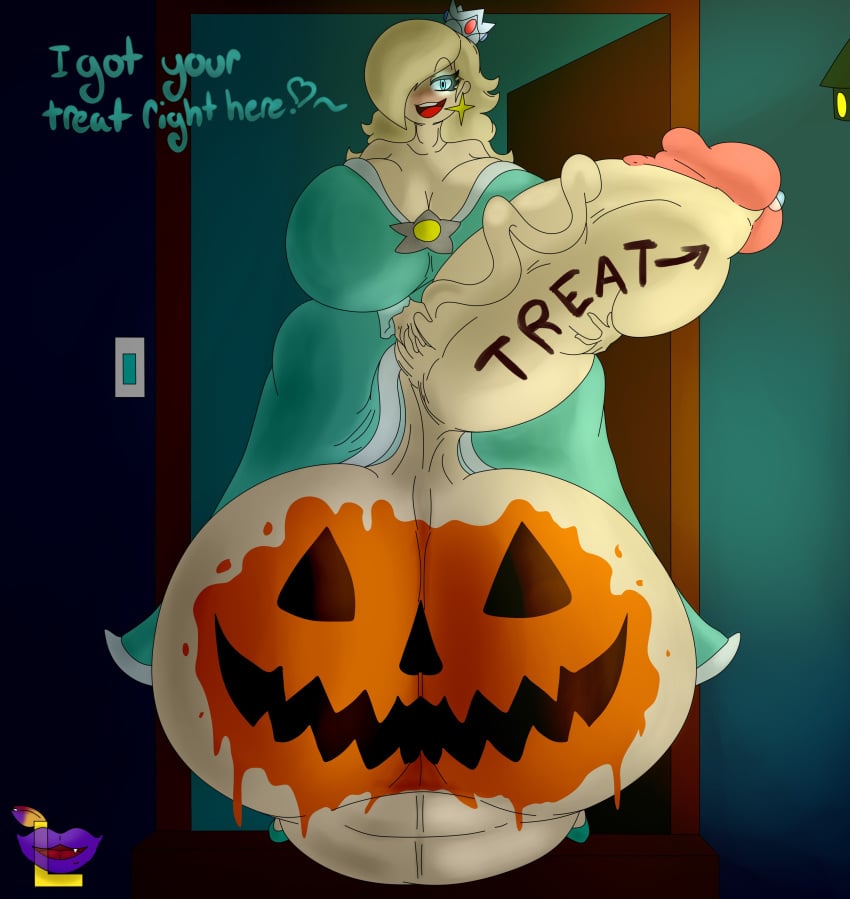 1futa balls balls_bigger_than_head balls_bigger_than_penis balls_bigger_than_torso ballsack blizynx breasts breasts_bigger_than_head dialogue door doorbell doorway english_dialogue english_text futanari halloween hands_on_own_penis heart heart_symbol hi_res high_resolution highres holding_penis huge_breasts huge_cock hyper hyper_balls hyper_breasts hyper_penis imminent_oral looking_at_viewer mario_(series) massive_thighs nintendo oversized_balls penis penis_longer_than_knee princess_rosalina redraw solo solo_futa star_(symbol) super_mario_bros. talking talking_to_viewer text text_on_penis text_with_heart thick_penis tilde_after_text trick_or_treat veiny_penis wantres789 wide_hips